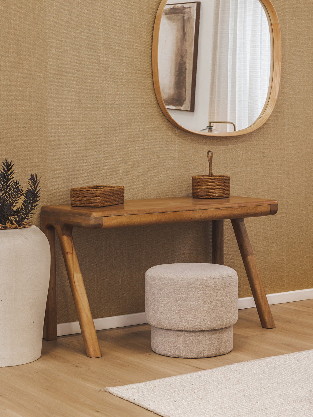 Pouf en tissu pour salon
