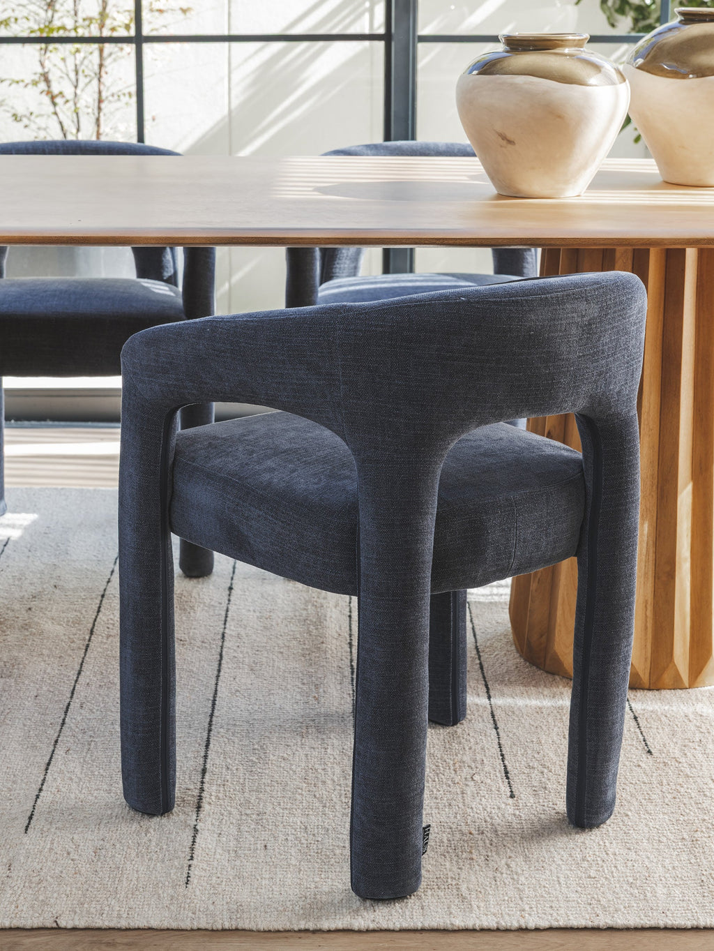Chaise de salle à manger moderne en tissu