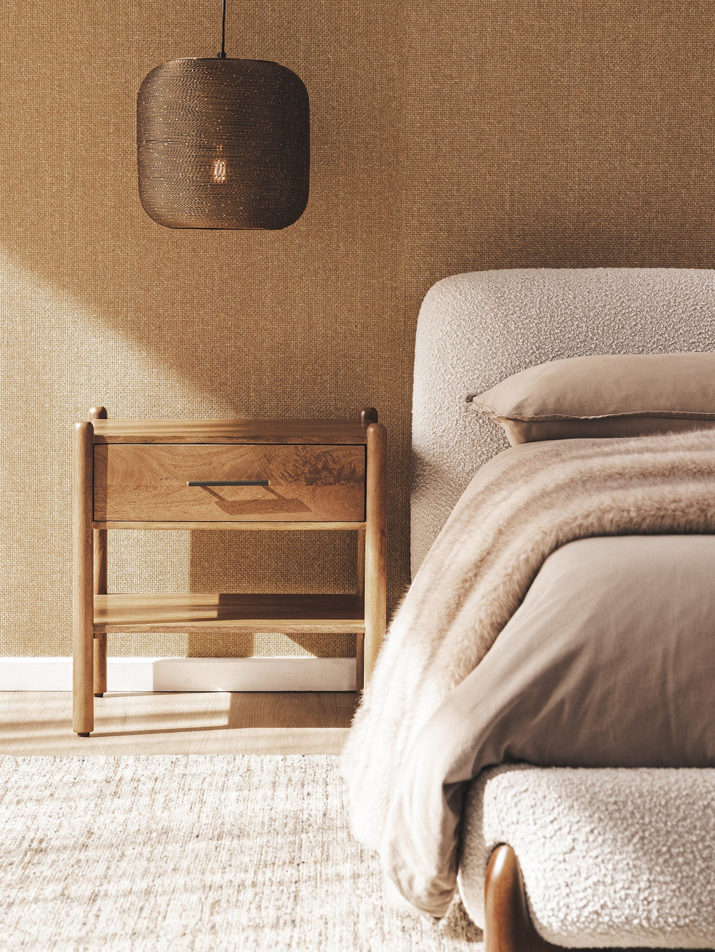 Table de chevet en bois pour chambre à coucher