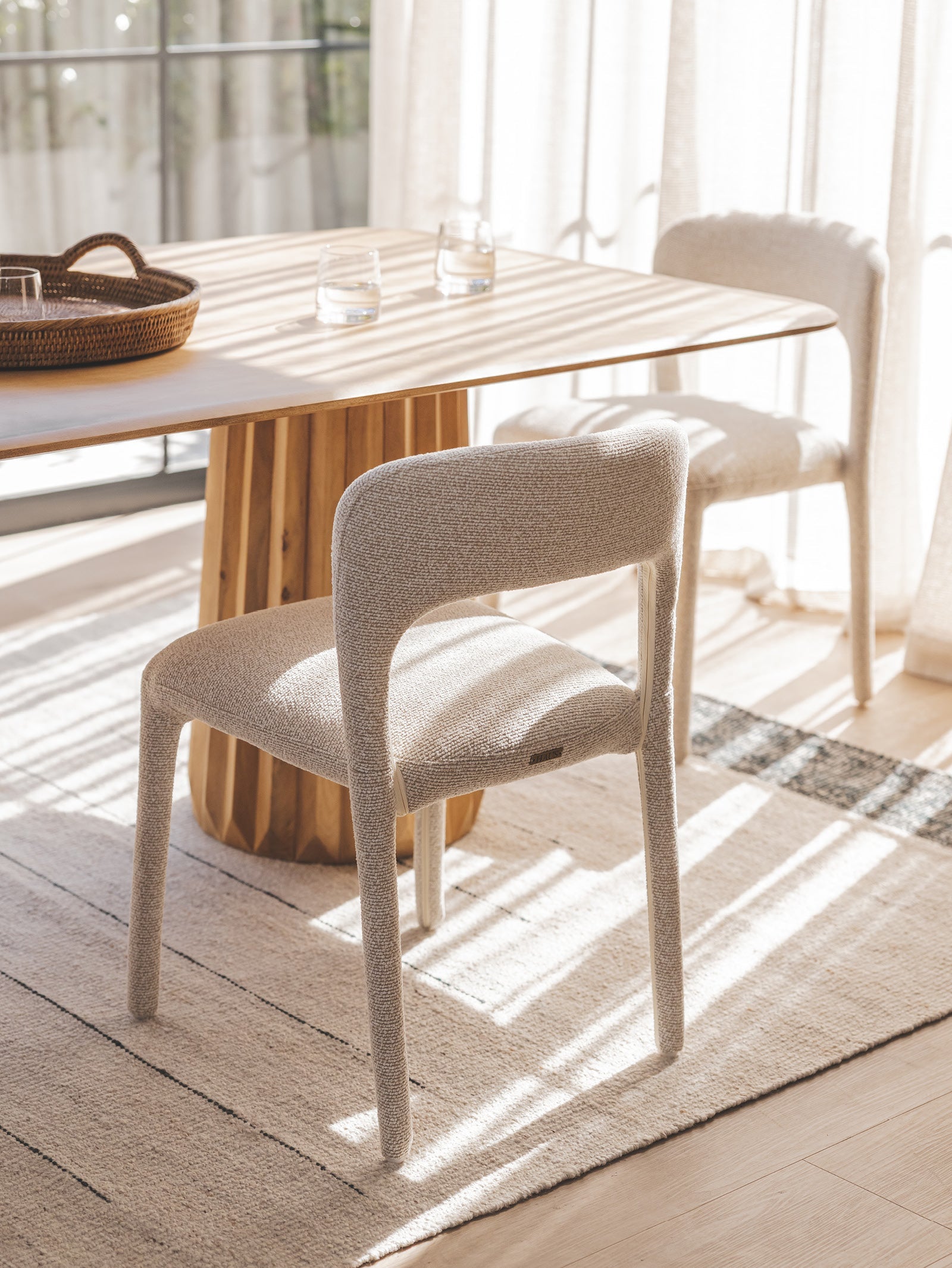 Chaise de salle à manger en tissu moderne
