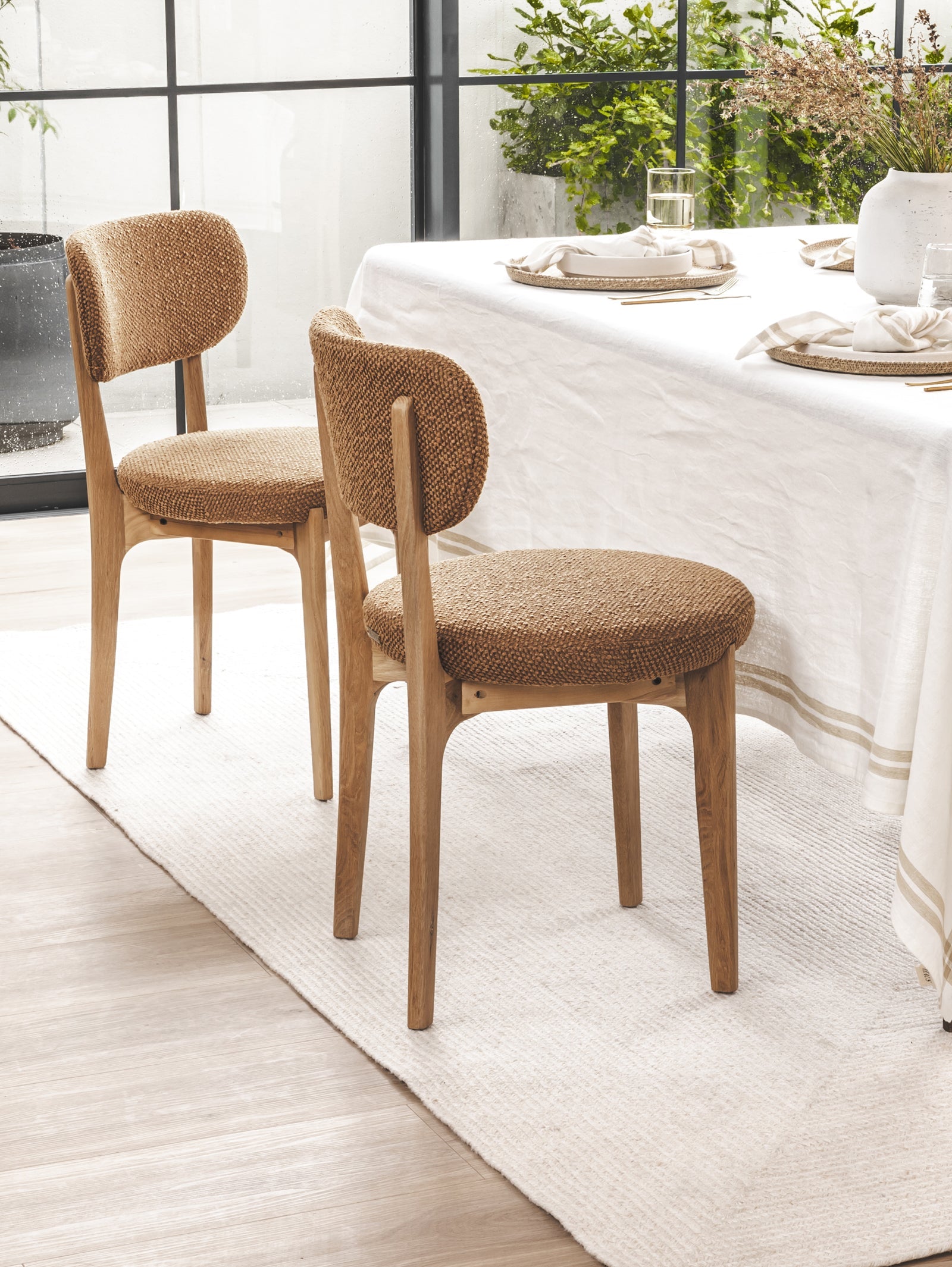 Chaise de salle à manger en chêne massif