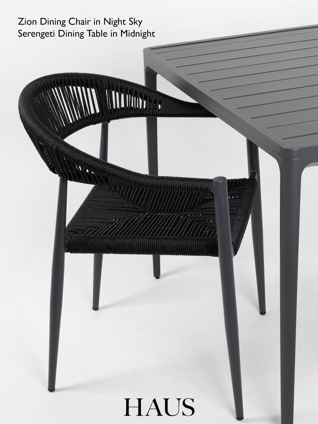 Chaise en aluminium empilable avec dossier incurvé pour terrasse