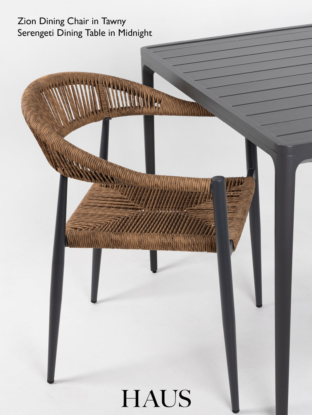 Chaise en aluminium avec dossier incurvé et empilable pour terrasse