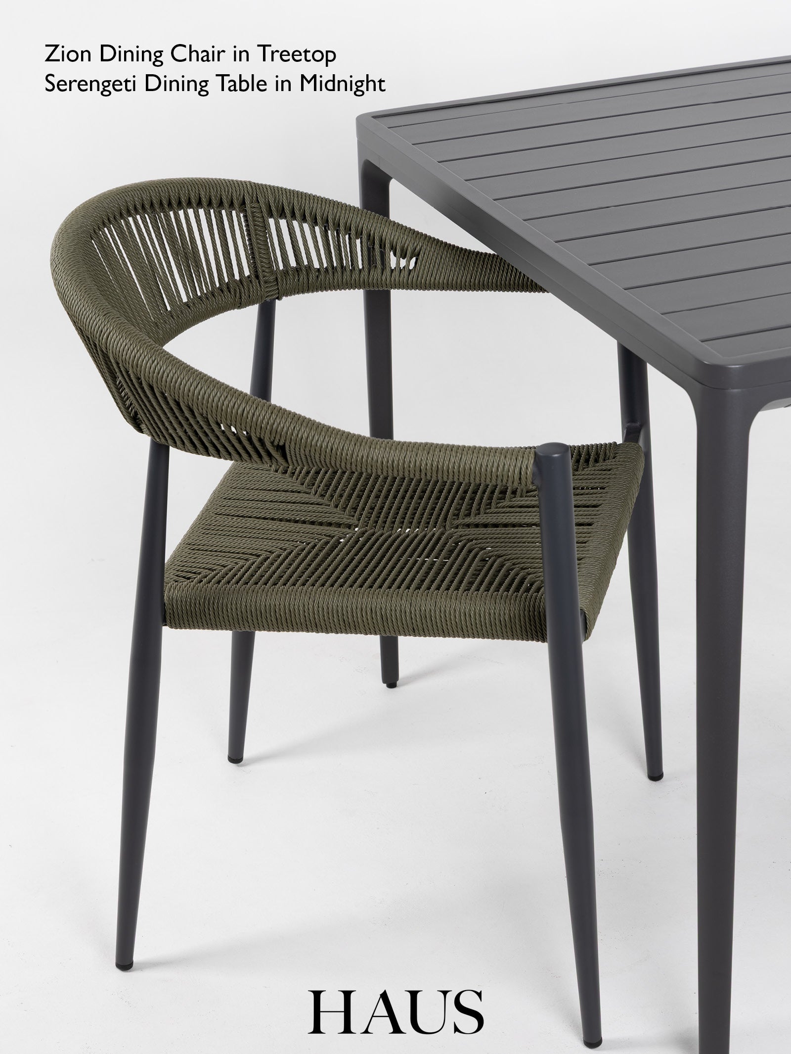 Chaise en aluminium à dossier incurvé pour terrasse