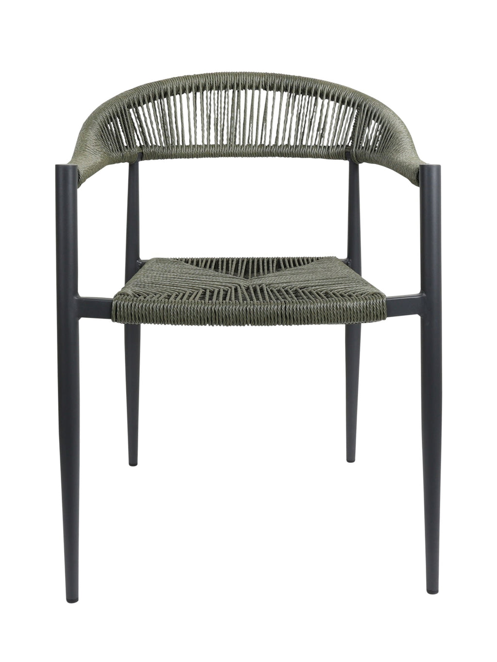Chaise en aluminium à dossier incurvé pour terrasse