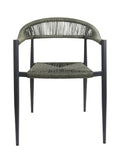 Chaise en aluminium à dossier incurvé pour terrasse
