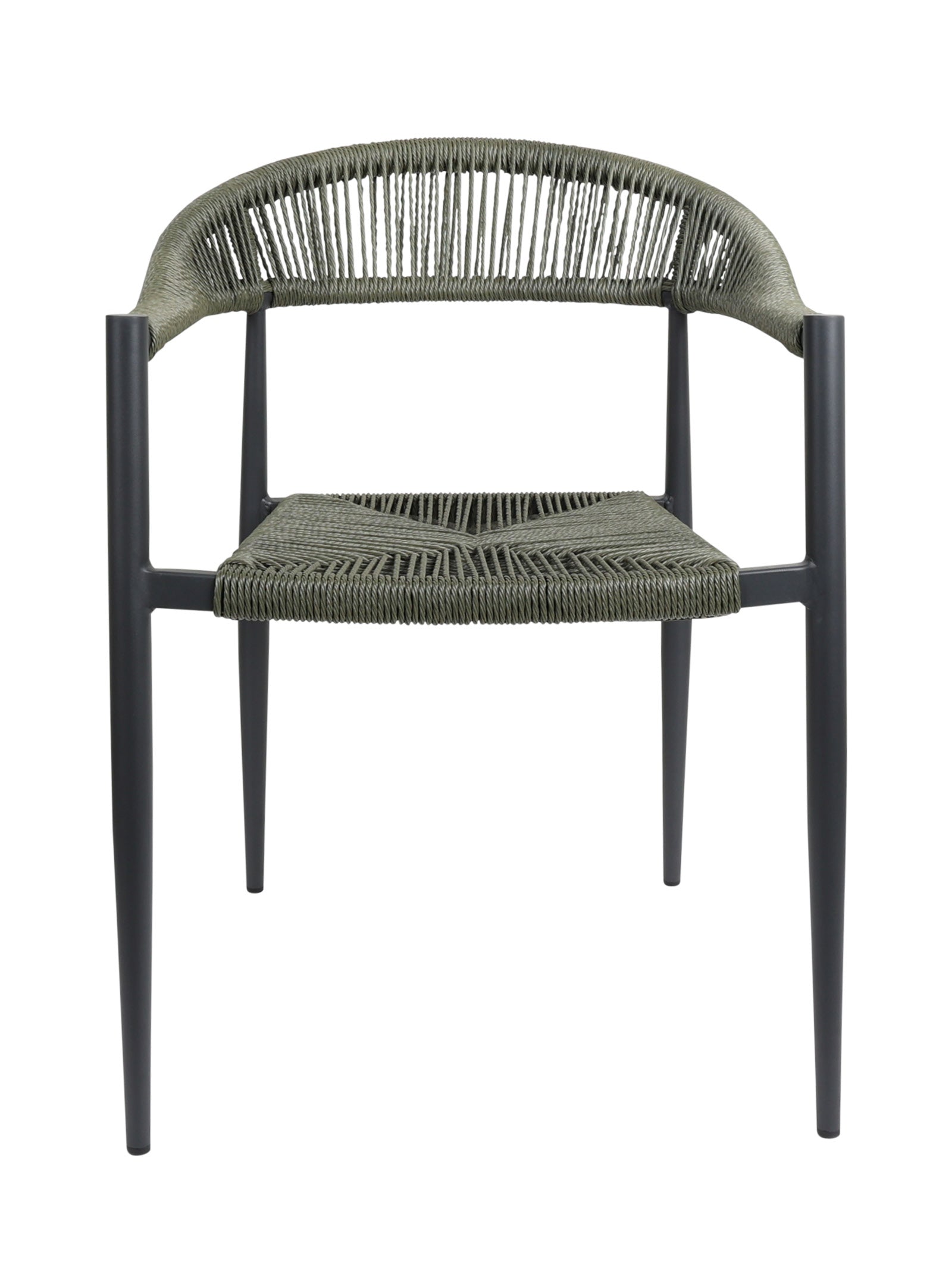 Chaise en aluminium à dossier incurvé pour terrasse