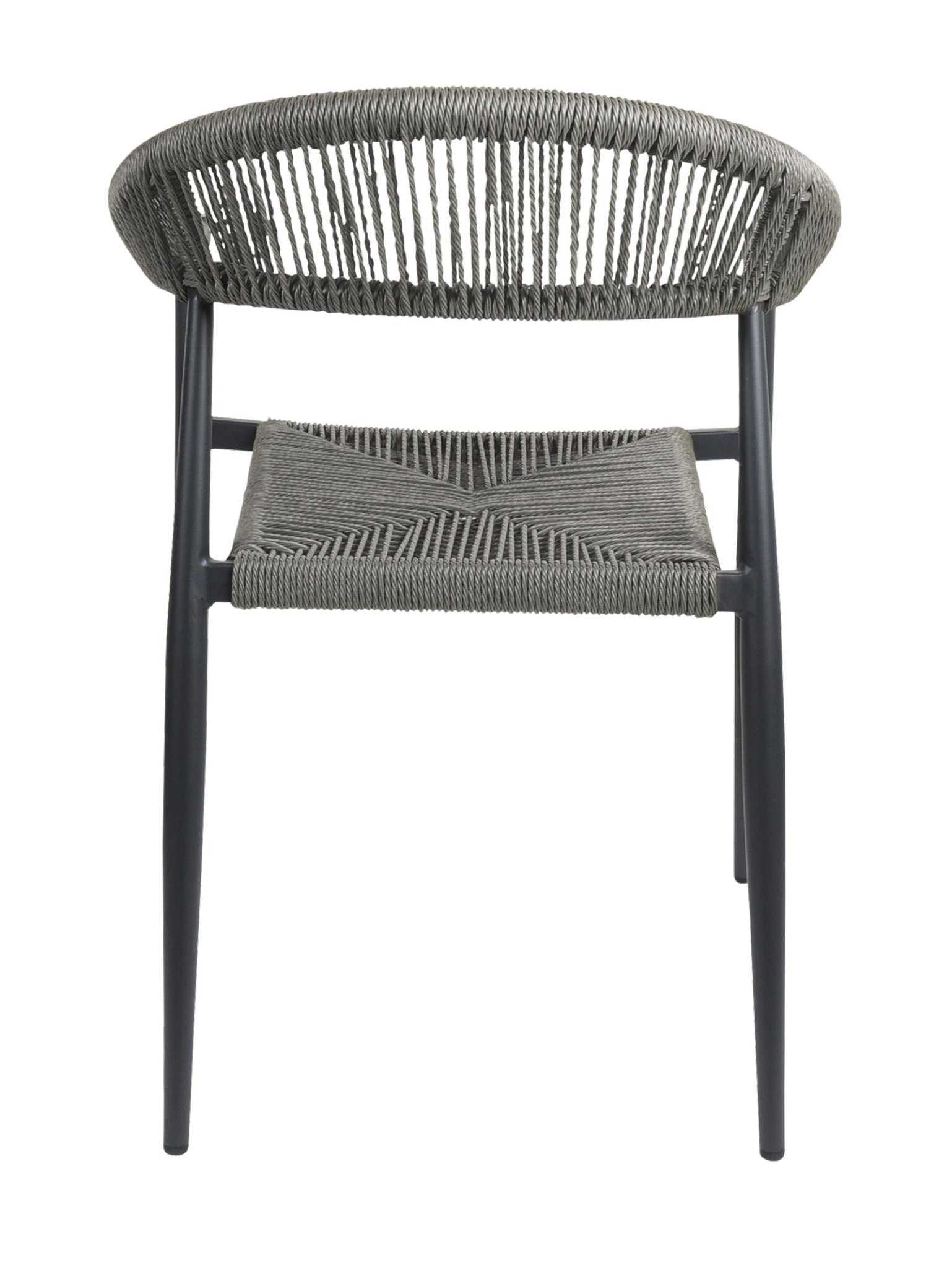 Chaise en aluminium empilable avec dossier incurvé pour terrasse