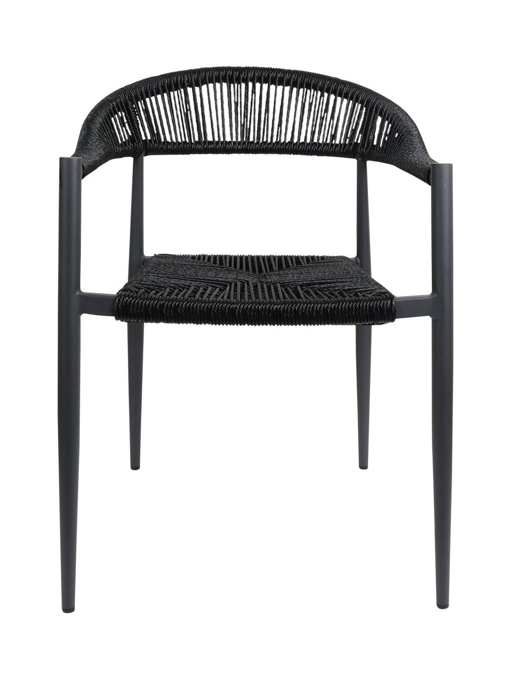 Chaise en aluminium empilable avec dossier incurvé pour terrasse