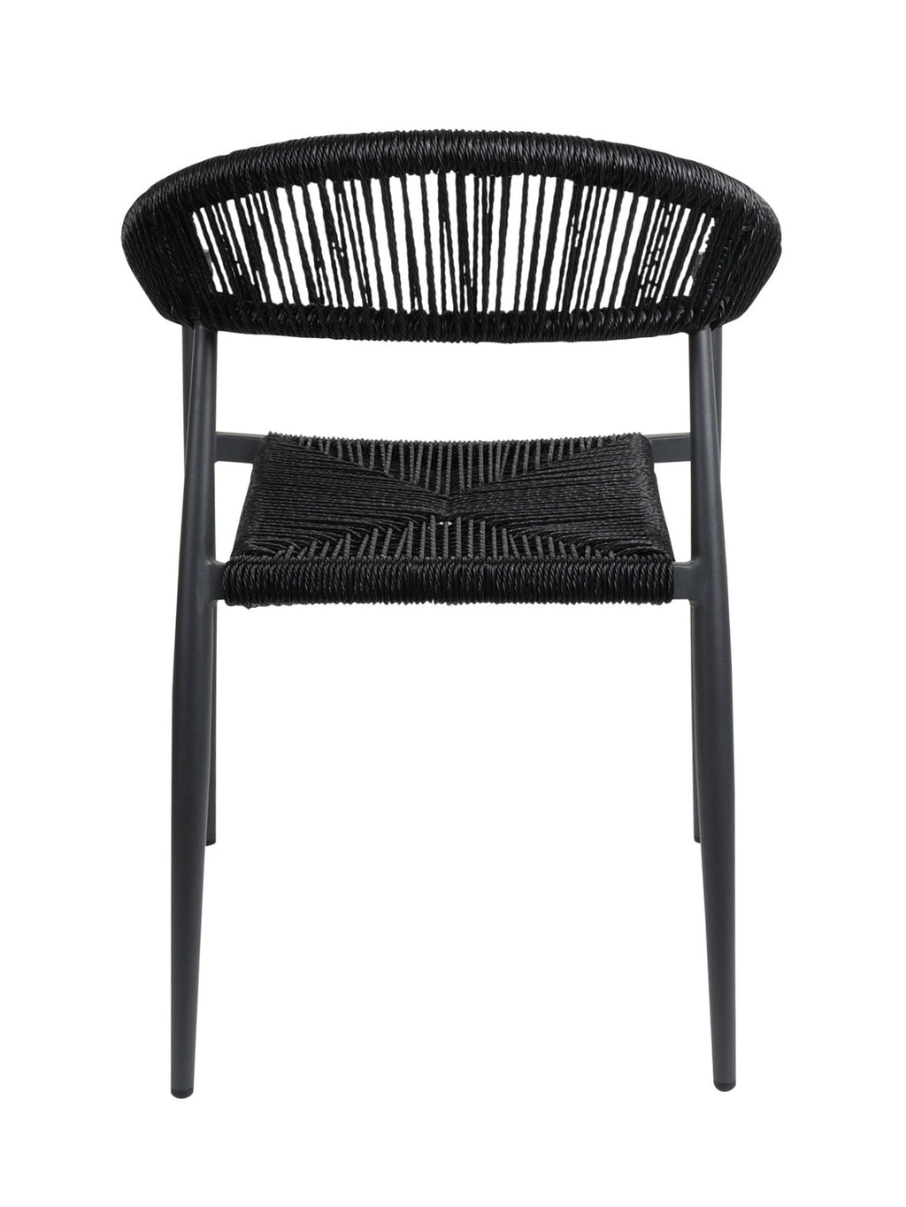Chaise en aluminium empilable avec dossier incurvé pour terrasse