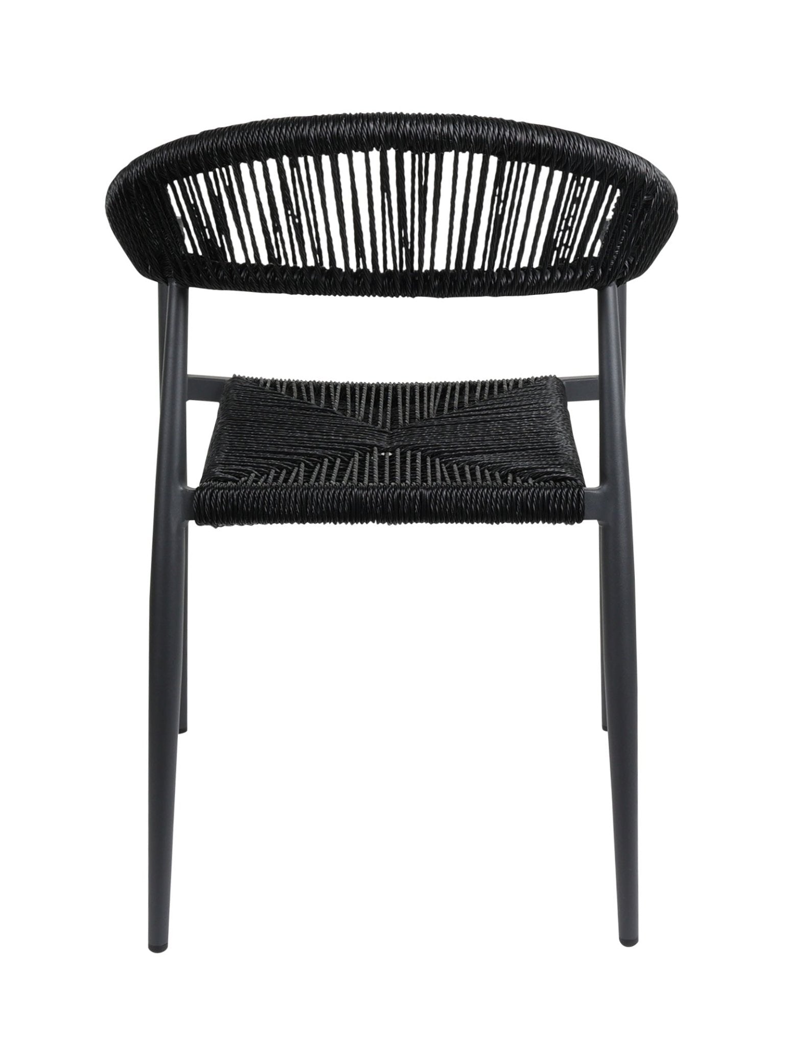 Chaise en aluminium empilable avec dossier incurvé pour terrasse