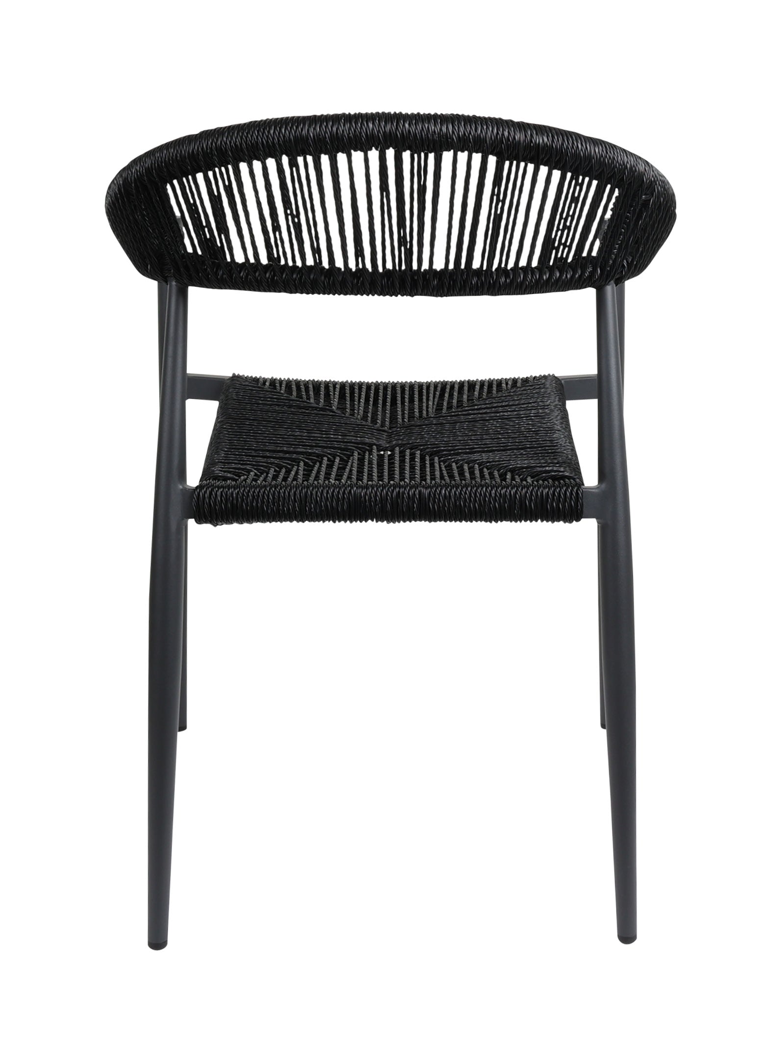 Chaise en aluminium à dossier incurvé pour terrasse