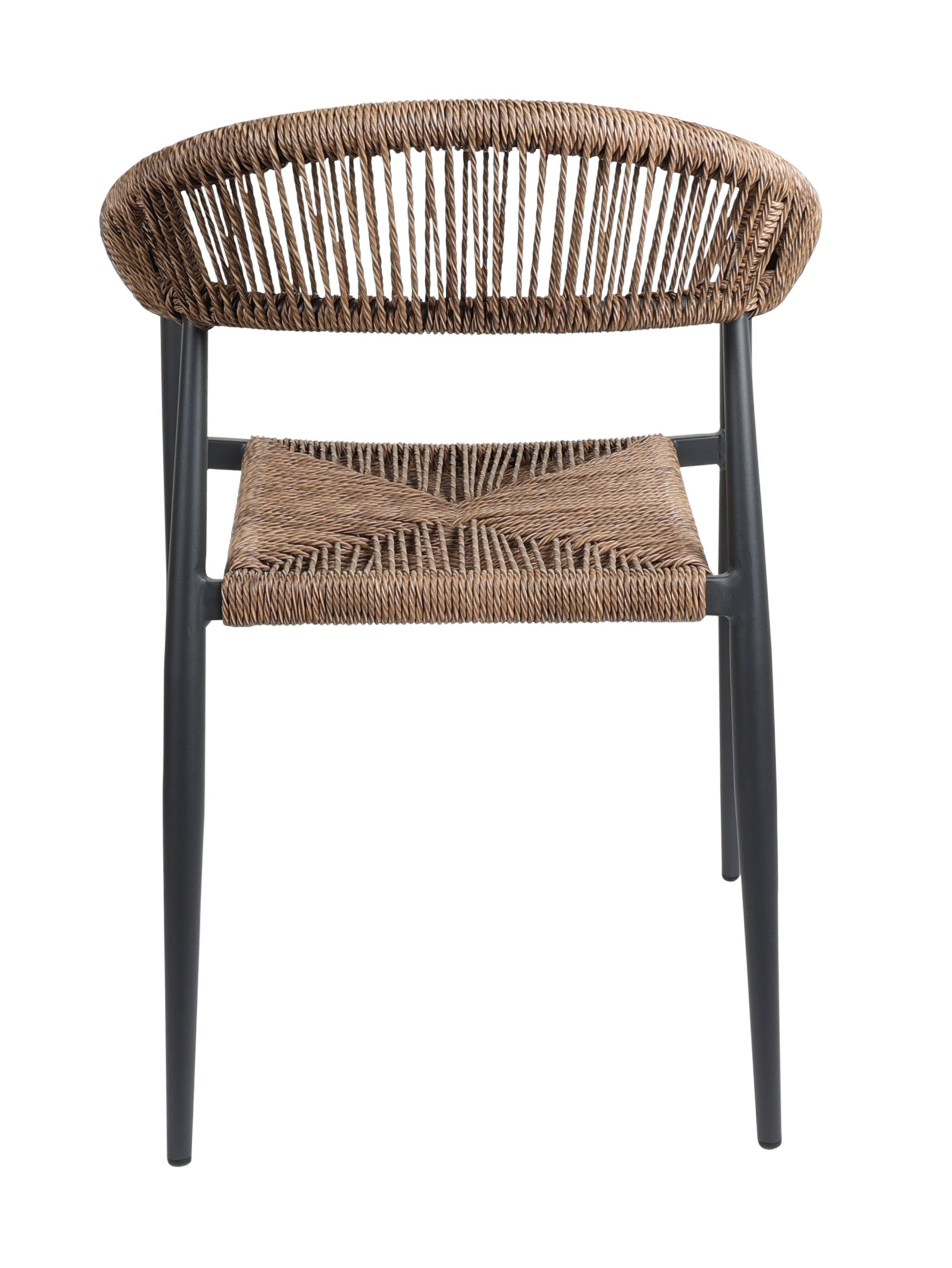 Chaise en aluminium à dossier incurvé pour terrasse